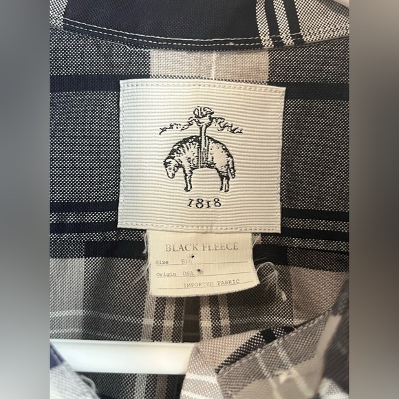 Brooks Brother Black Fleece Men’s Dress Shirt Checkered - Picture 2 of 9